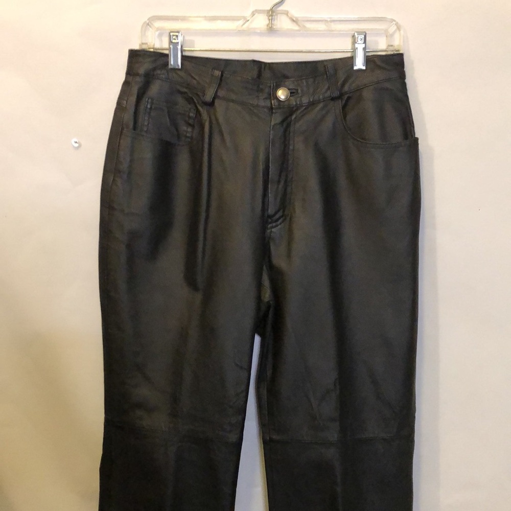Genuine Black Classic 100% Leather Slacks